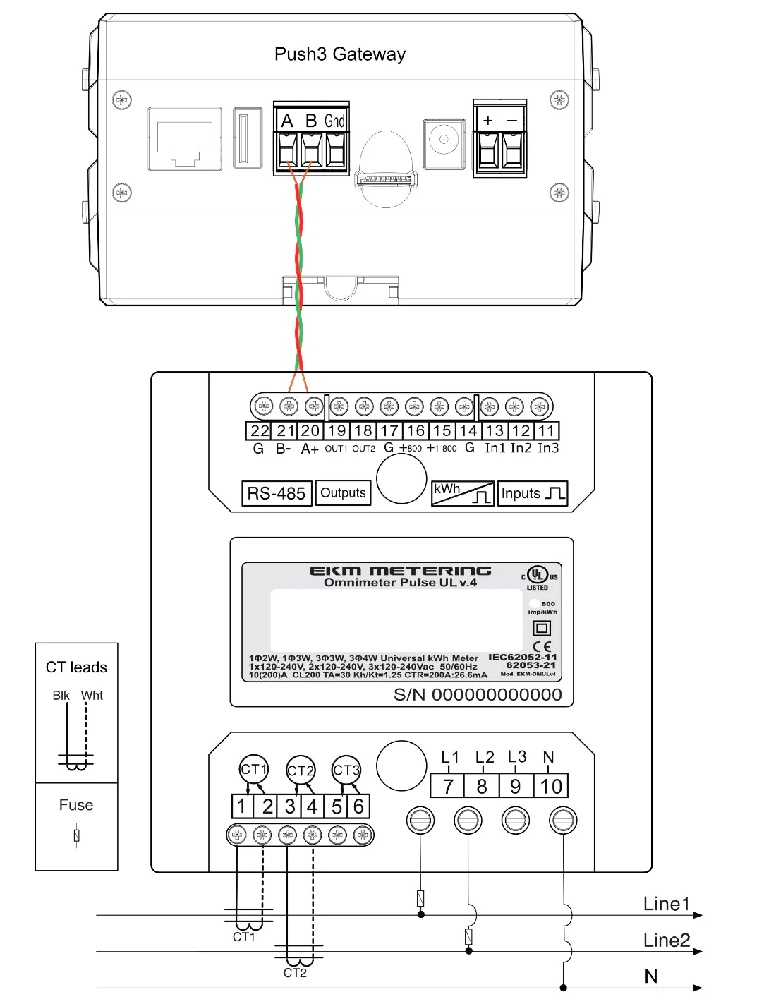 EKM Omnimeter Pulse UL v.4 – Pulse Counting, Relay Controlling, Universal Smart Electric Meter, UL Listed, ANSI - Image 6