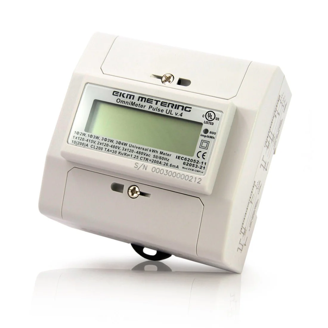 (Modbus) EKM Omnimeter Pulse UL v.4 – Pulse Counting, Relay Controlling, Universal Smart Electric Meter, UL Listed, ANSI