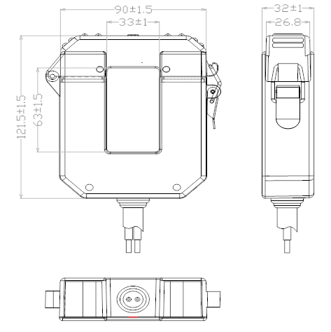 Outdoor Split-Core CT, 800A, 800A:26.6mA, 63x33mm (2.48"x1.3") Hole Diameter, OSCT-063x033-800 - Image 5