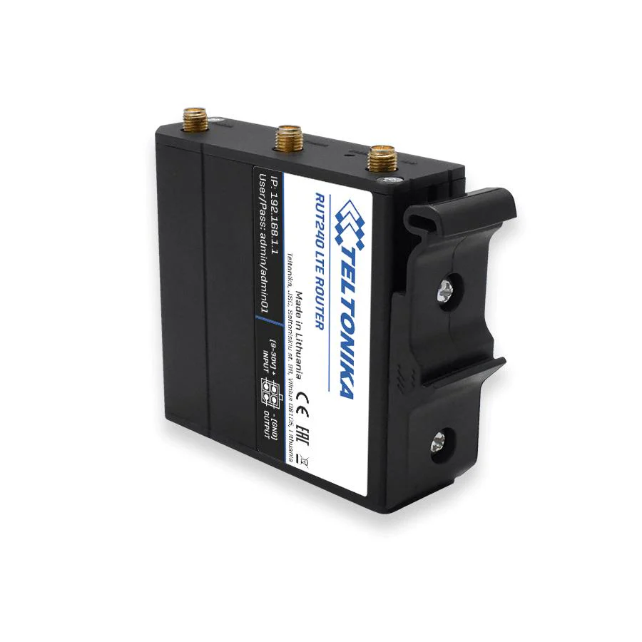 Teltonika RUT241 Cellular Router 35mm DIN Rail Clip - Image 2